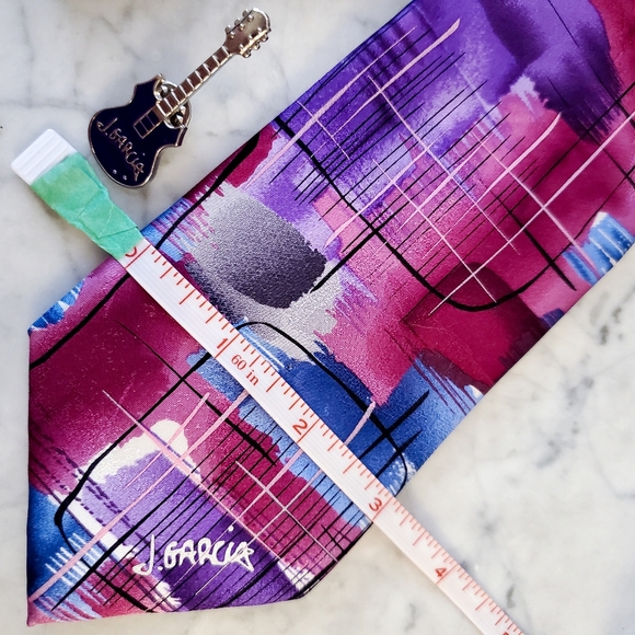 J. Garcia Scale tie with Guitar Pin - Picture 5 of 7